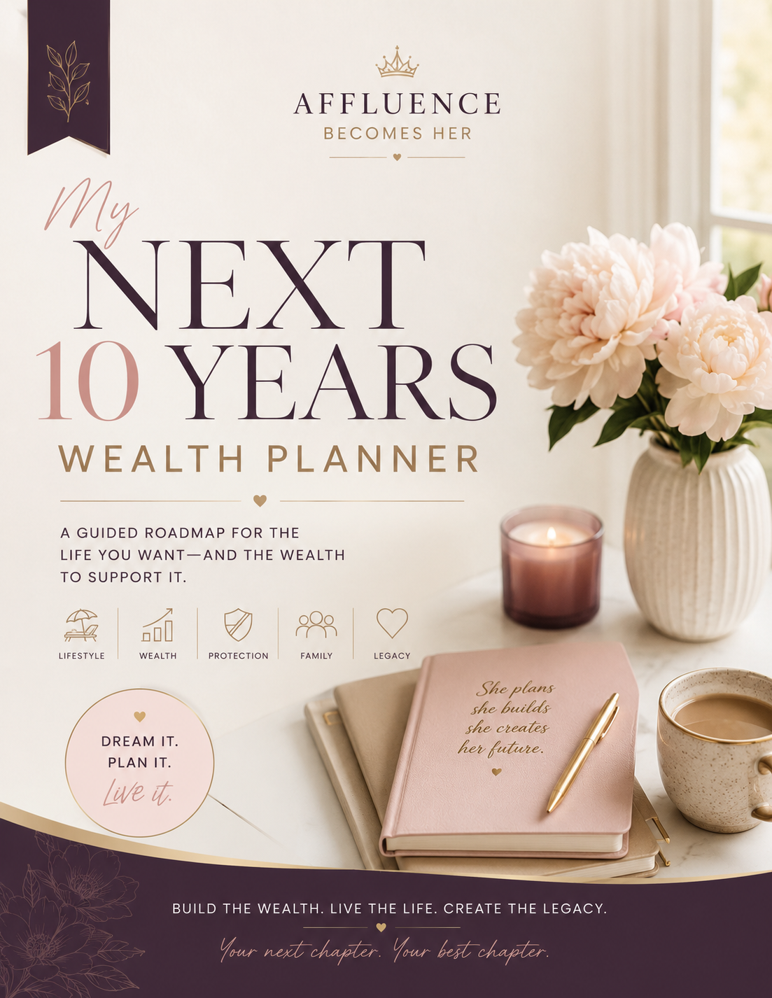 Cover of My Next 10 Years Wealth Planner by Affluence Becomes Her